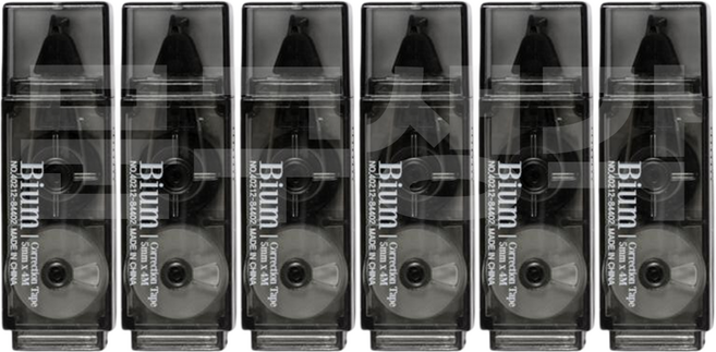 모닝글로리 비움 미니 수정테이프 4M, 6개, 스모키