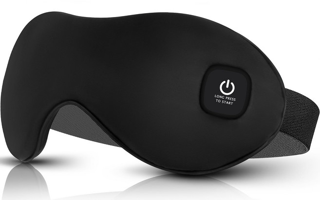 프리라이프 - 무선 온열 충전식 고급 실크 수면 안대, 블랙, LN-53