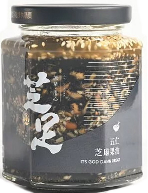 芝足 辛福五仁芝麻果油 嚴選五種堅果與飽滿芝麻 低溫冷壓 無添加防腐劑, 250g, 1