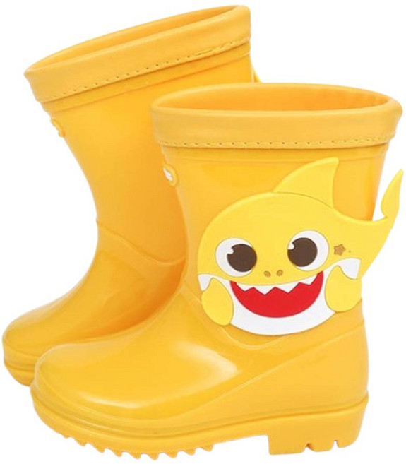 키즈 장화 핑크퐁 레인부츠 빅 아기상어 입체 장식 장화 유아 아동 남아 여아