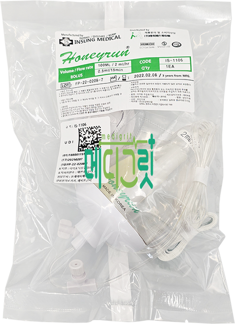인성 무통백 IS-1106 / 의약품 주입기(honeyrun), 1개