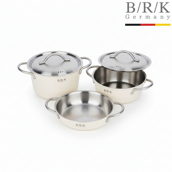 BRK냄비세트 독일 명품 냄비 인덕션 스테인리스 스텐 냄비 3종, 밀크, 1세트, 20cm(3종)