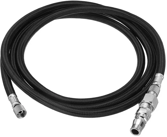 에어 브러시 호스 나일론 브레이드 표준 1/8 "크기 피팅 1/4" 페인팅 도구 압축기 연결, 02 Black, 01 CHINA