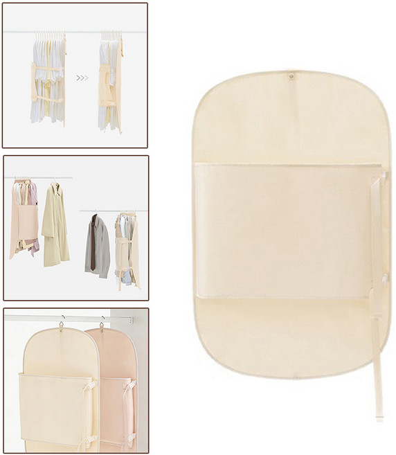 Surkat 옷걸이형 옷 수납 압축팩 휴대용 패딩 코트 압축파우치 공간부담제로 부피압축, 1개, 1개입