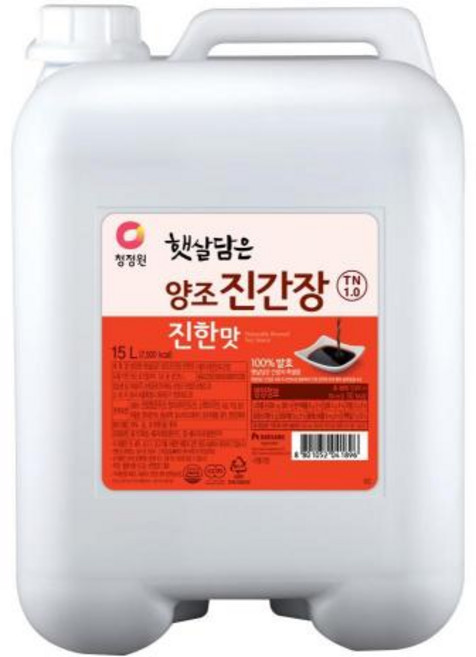 햇살담은 양조진간장 진한맛 청정원 15L, 1개