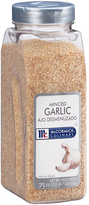 McCormick Culinary 다진 마늘 652g(23온스) - 말린 다진 마늘 652g(23온스) 용기 1개 수프 스튜 드레싱 및 마리네이드에 적합, 652g