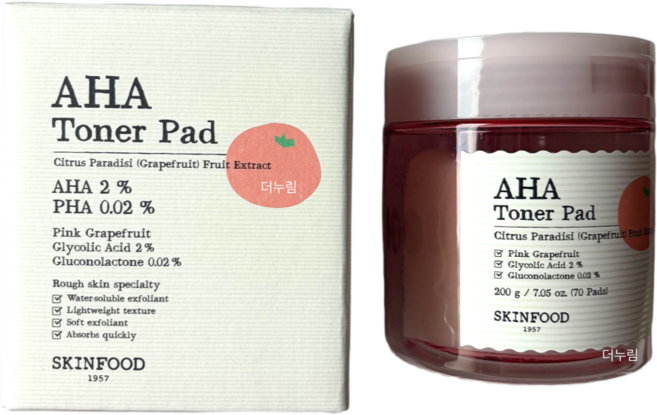 스킨푸드 핑크자몽 아하 토너 패드 200g, 1개, 70매입