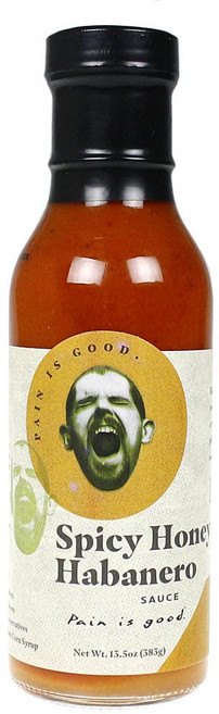페인 이즈 굿 - 매운 꿀 하바네로 스크리밍 윙 소스 - 1 Pain is Good - Spicy Honey Habanero Screaming Wing Sauce - 13.5oz, 1개