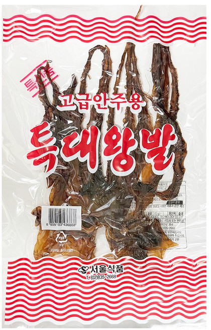 서울식품 조미오징어 특대왕발, 5개, 70g