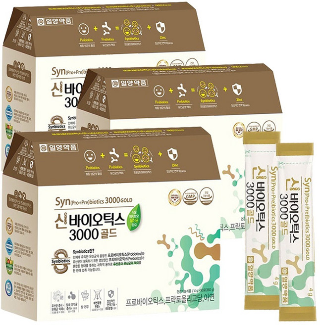 일양약품 신바이오틱스 3000 골드, 360g, 3개