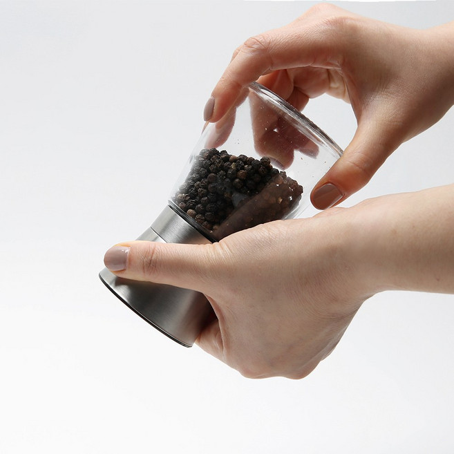 바미샵 스텐 고급 소금 후추 그라인더 160ml 후추통 페퍼밀, 1개