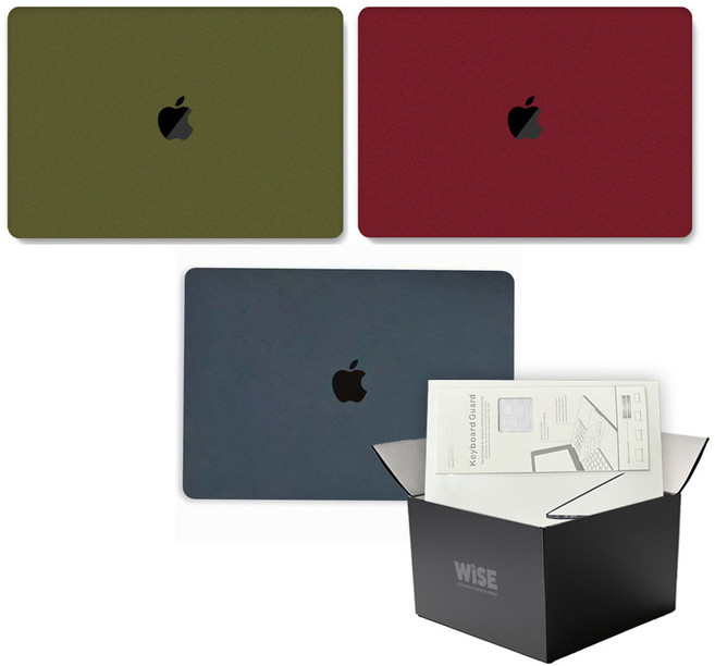 와이즈 맥북프로 16인치 러프 케이스 구성품 세트 A2141, [3]+투명키스킨+트랙패드필름, 딥시블루, 1개