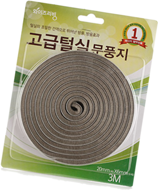 와이즈리빙 외풍 차단 틈새막이 고급 털실 문풍지 20mm*3m 창문 창틀 현관 바람막이 방풍, 1개