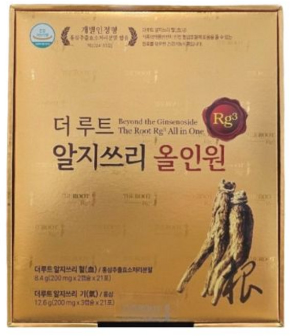 더루트 알지쓰리 올인원 rg3 진세노사이드 홍삼 캡슐 21회분 1세트 608552