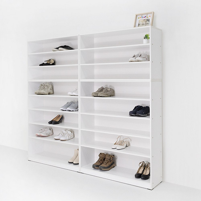 솔퍼니처 완제품 오픈 신발장 학원용 가정용 헬스장 신발장 다양한사이즈 300~1200 틈새 대용량 현관 수납장 정리대, 화이트