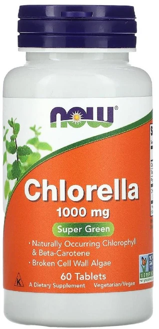 (2통) 나우푸드 클로렐라 미국 올가닉 엽록소 Chlorella 고약사 1000mg 60정 - 쿠팡