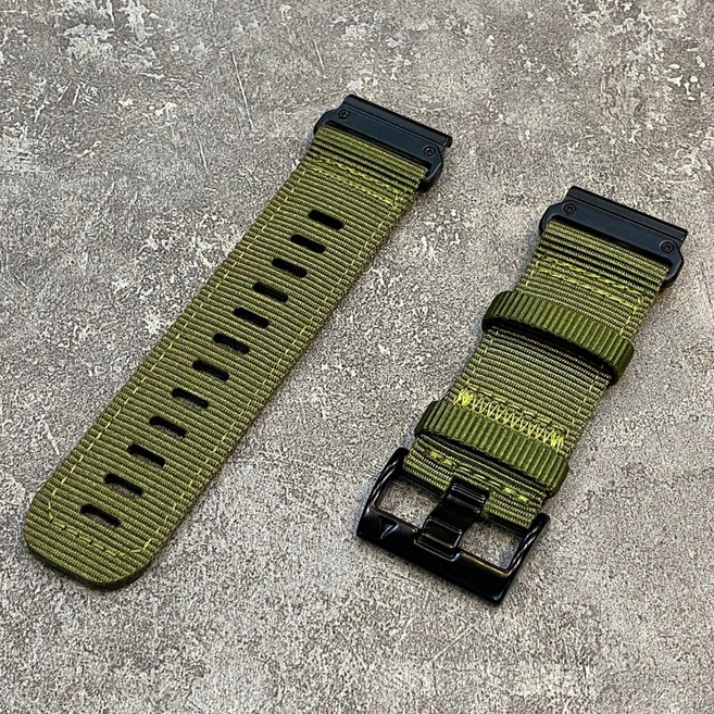 Garmin 快拆錶帶 Fenix 6 7 6X 7X 8 Epix Pro 945 955 965, 軍綠色,22mm, 1個