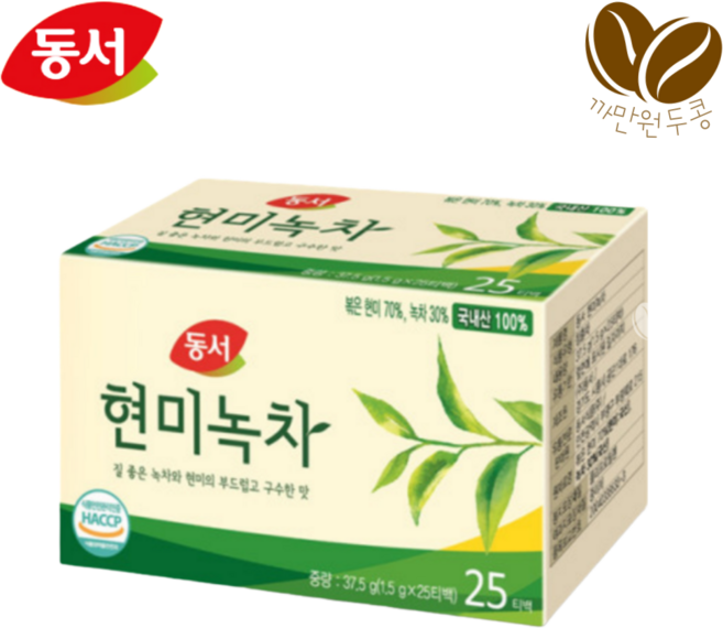 한국제다 현미녹차 25티백, 1.5g, 25개입, 1개