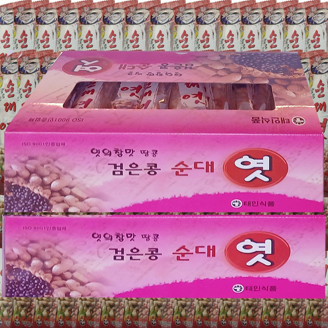 태인식품 순대엿 30개입 (25gX30) 고소한 땅콩 검은콩 전통엿 전통과자 견과류엿 대용량엿, 750g, 2박스