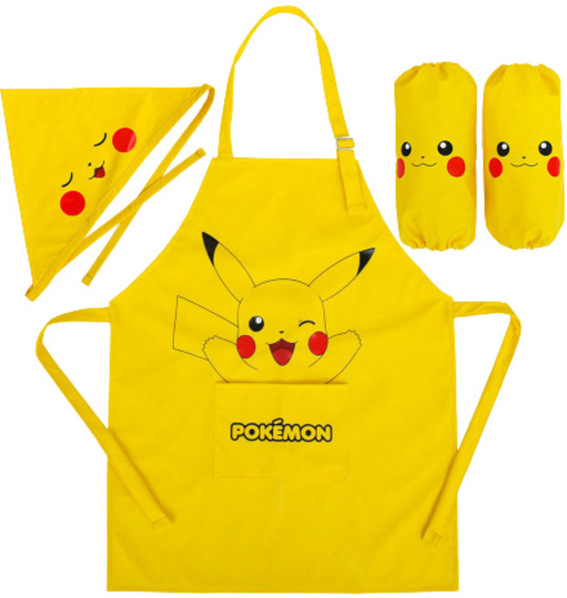포켓몬스터 아동용 PIKA 앞치마세트 유치원 어린이집 놀이시간 필수템