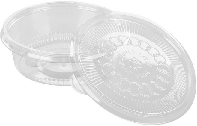 대성 투명 원형용기 (소) DS-371 뚜껑포함 100세트, 1개