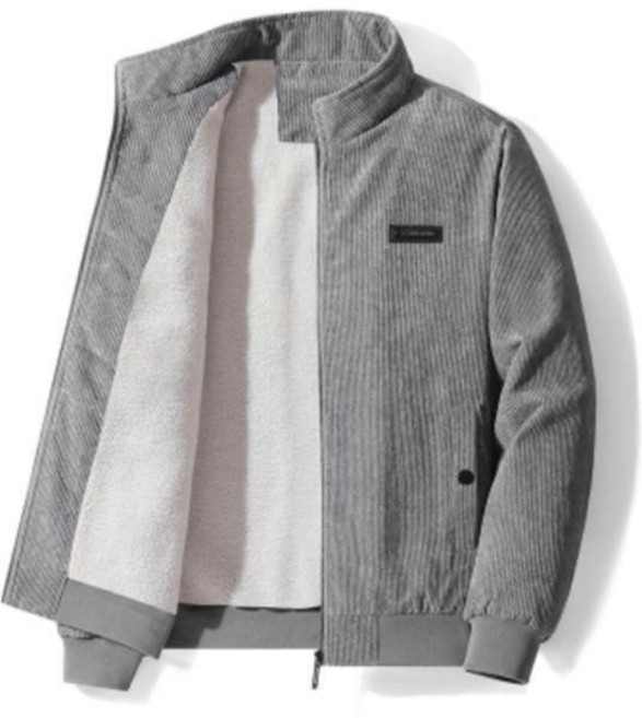 防風外套男款棒球外套燈芯絨飛行夾克中年爸爸外套羊羔絨鋪棉保暖立領運動外套