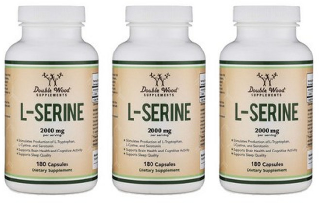 더블우드 L-세린 2000mg 캡슐, 180정, 3개