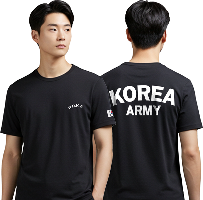 로크택티컬 (1+1) 국산 ROKA KC인증 면100% 로카티 군인티셔츠