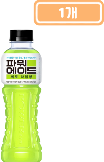 파워에이드 제로 라임향, 600ml, 1개