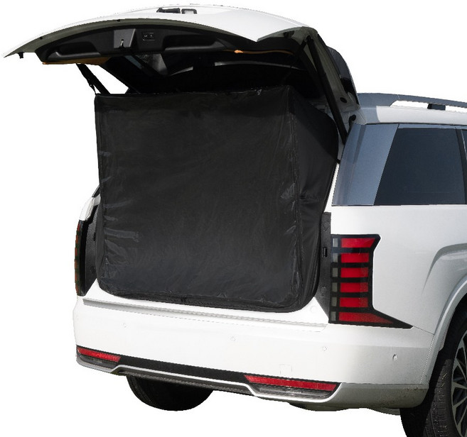 비젠티엄 3 in1 차박 텐트 카크닉 트렁크 암막 모기장 우레탄 세트, 1개, 블랙