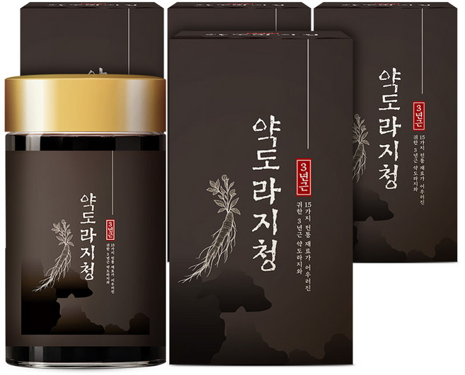 참앤들황토농원 국내산 3년근 약도라지청, 250g, 4개