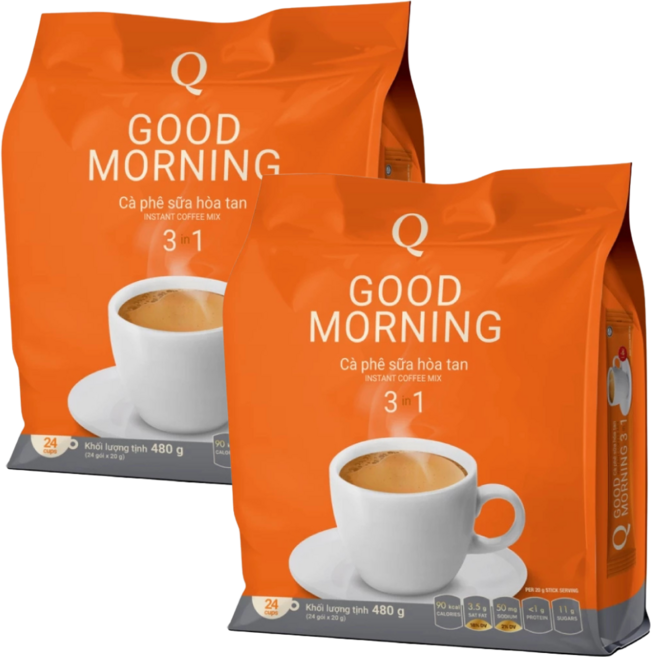 굿모닝 커피믹스 3in1 인스턴트 카페라떼 커피스틱, 2개, 24개입, 20g