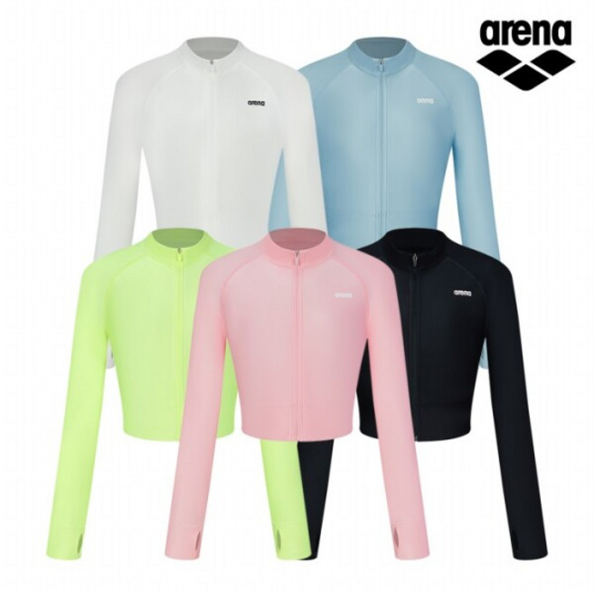 [아레나] [공식] 뉴웨이브 레저 크롭 집업 래쉬가드 색상 택1 A4BL1QR42