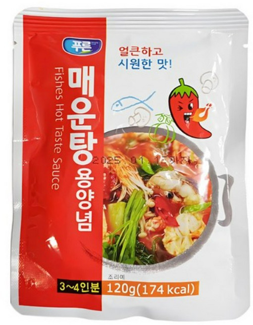 푸른 매운탕용양념 120gX10ea (각) / 밀키트포장 만능탕요리 매운탕소스 국물, 120g, 10개