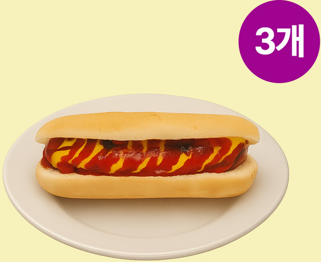 미국식 핫도그 렐리쉬 핫도그, 3개, 135g