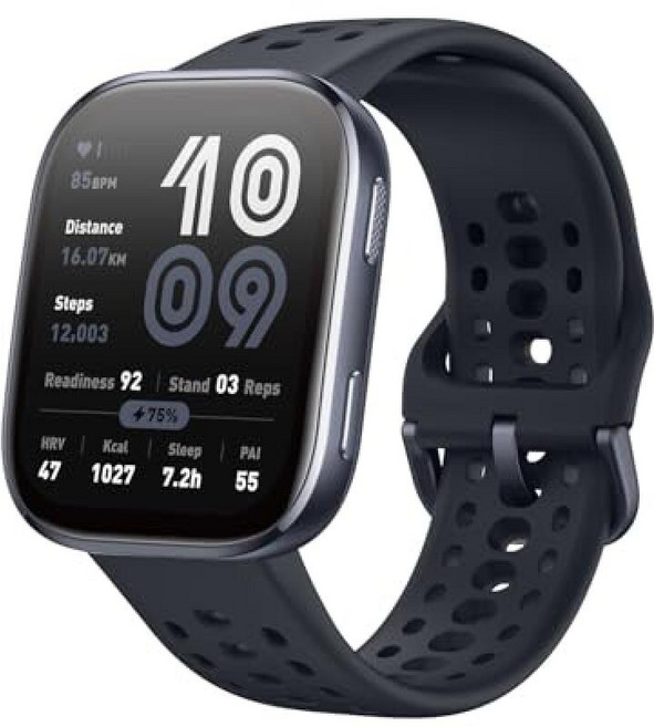 Amazfit Bip 6 스마트 워치 46mm 14일 배터리 1.9인치 AMOLED 디스플레이 GPS 및 무료 지도 AI 블루투스 통화 문자 건강 피트니스 수면 트, Amazfit Bip 6 스마트 워치 46mm, 14일