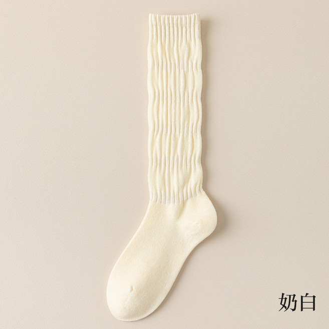 保暖舒適冬襪 長筒襪子女 純色長襪