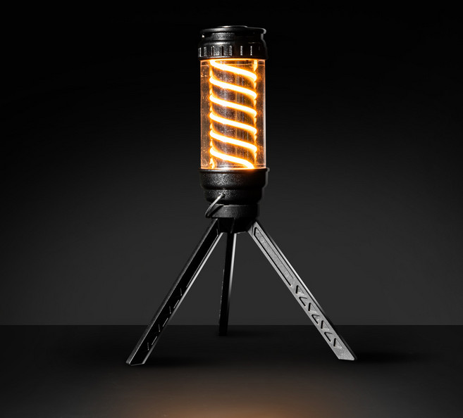 로티캠프 쉐이드 캠핑랜턴 충전식 스탠드 2in1 LED, 1개, 블랙