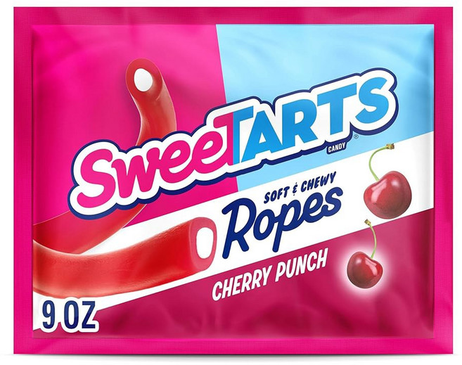 SWEETARTS 로프 체리 펀치 부드럽고 쫄깃한, 1개, 255g