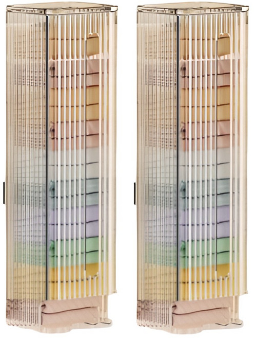 킬제이 무타공 속옷 디스펜서 서랍형 수납함 속옷정리함 정리박스, 투명, 2개