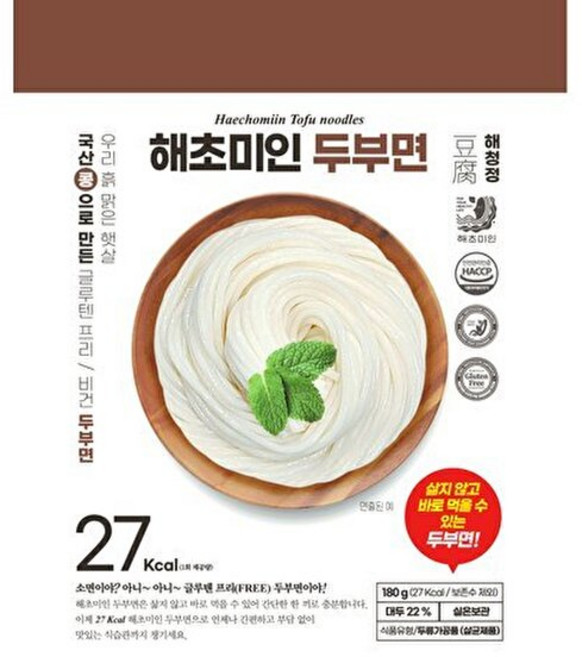 해초미인 두부면 24입, 24개, 180g