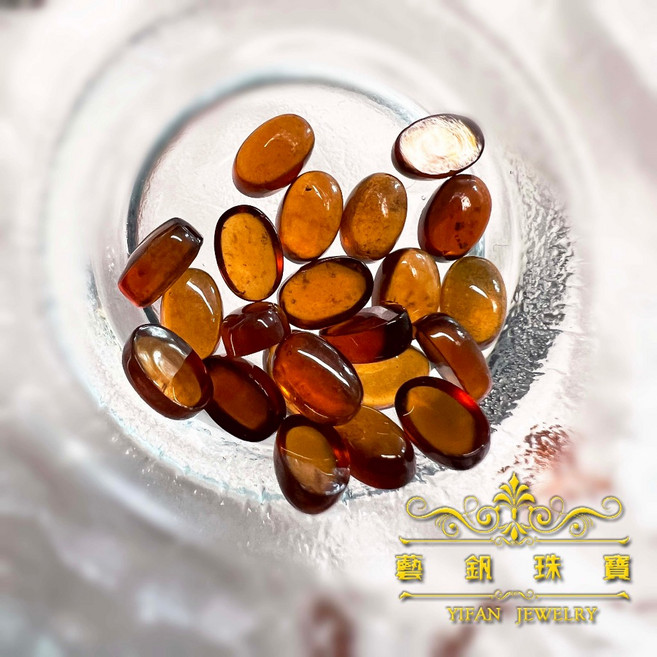 藝釩珠寶 桂榴石 蛋面橢圓半寶石 裸石, 1個, 4x6mm