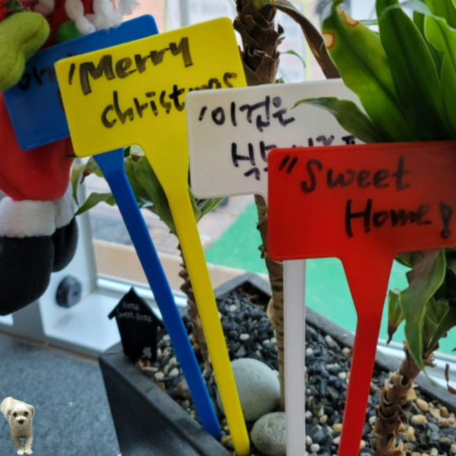 꿀이맘투 화분 이름표 30cm 꽃이름표