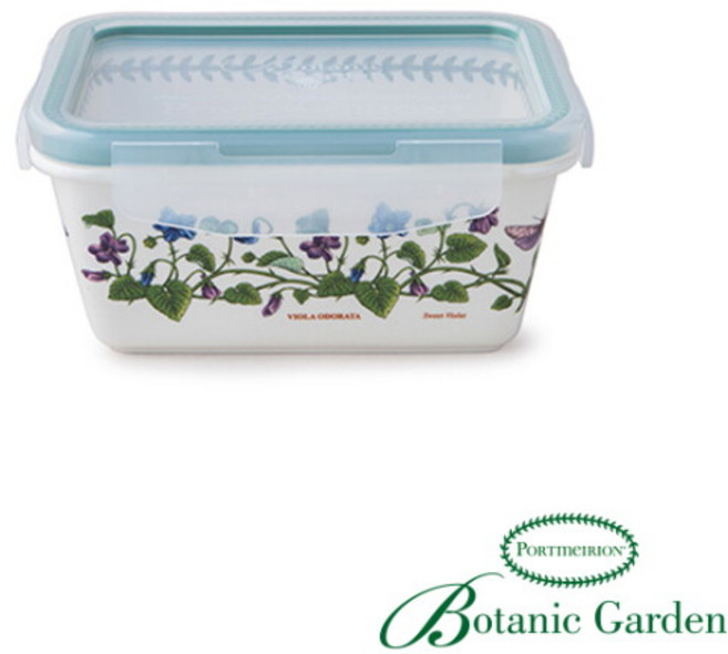 [포트메리온] 직사각밀폐용기(대) 1EA 아잘리아(BG), 1개, 1.4L