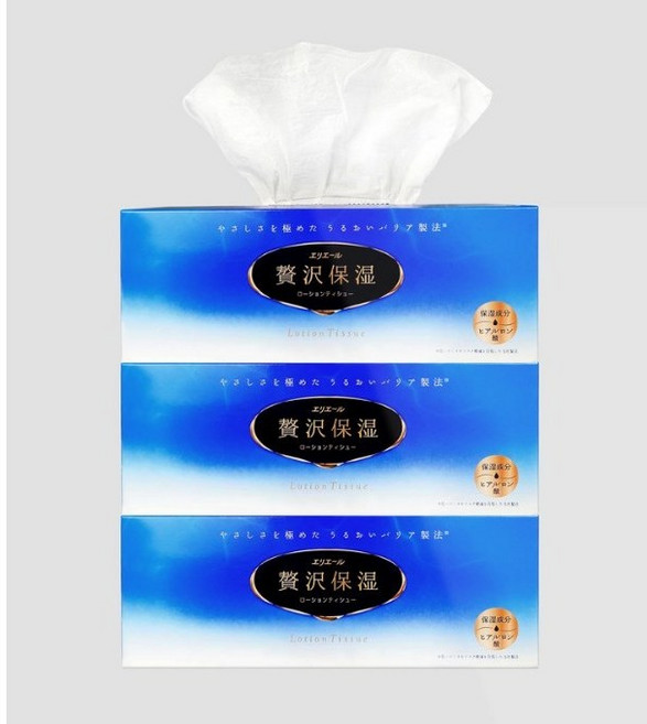 에리에르 프리미엄 로션 미용티슈 갑티슈형 200매, 3개입, 1개