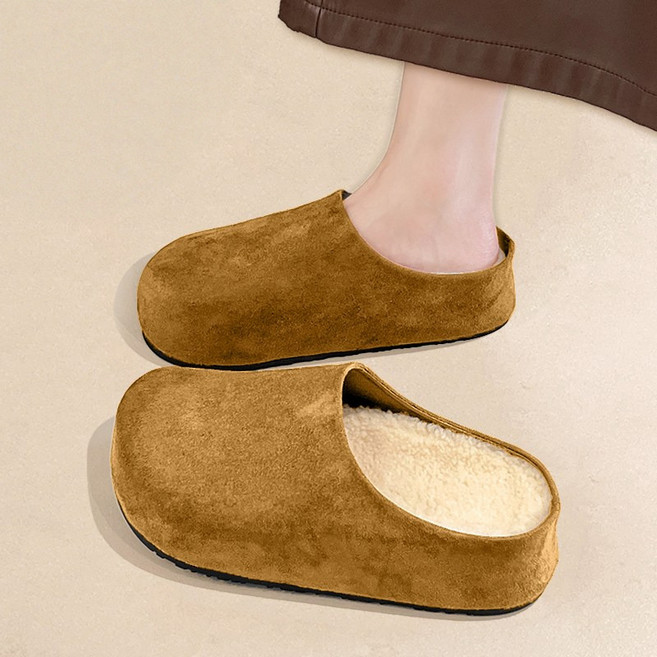 Modern Fashion 여성 발편한 통굽 털 신발 따뜻한 슬리퍼 F94