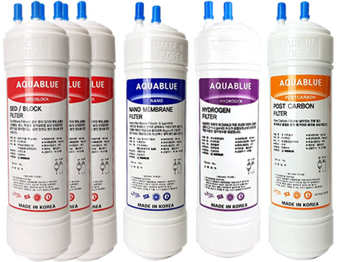 현대큐밍 정수기필터 호환 더퓨어 플러스 P-P30SW0J 프리미엄 1년 세트, (PP30SW0J)수소환원 9인치단방향6개