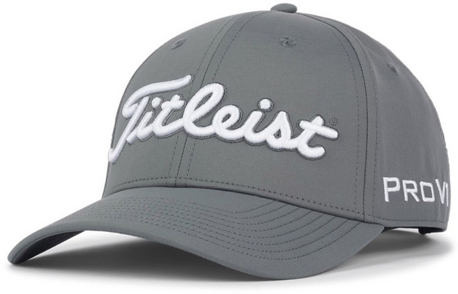 타이틀리스트 2025 투어 퍼포먼스 모자 TH25ATPA, 챠콜/화이트, 1개