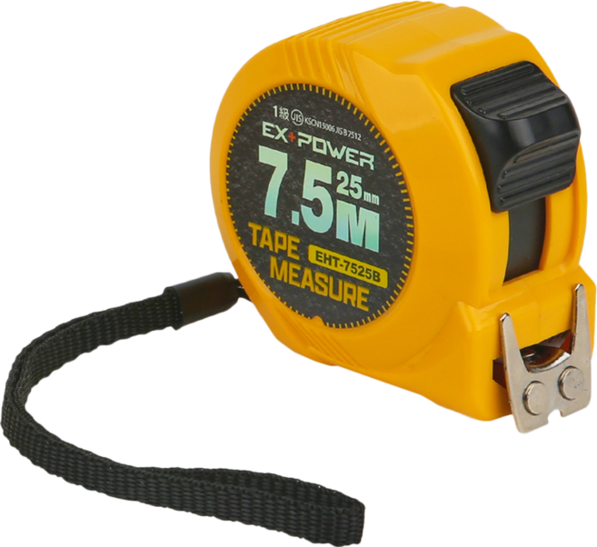 이엑스파워 자동 줄자 마그네틱 산업용 건설용 휴대용 7.5M EHT-7525B, 1개