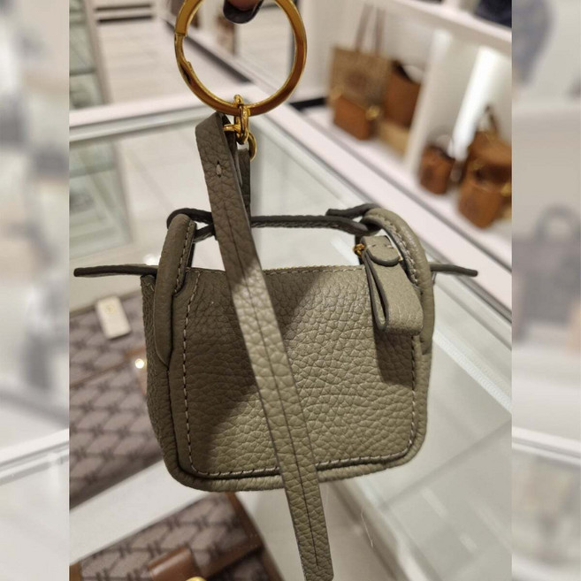 [국내백화점] 헤지스 [아카이브H 베리백] 그린 레더 미니 참장식겸 키링 크로스백 숄더백